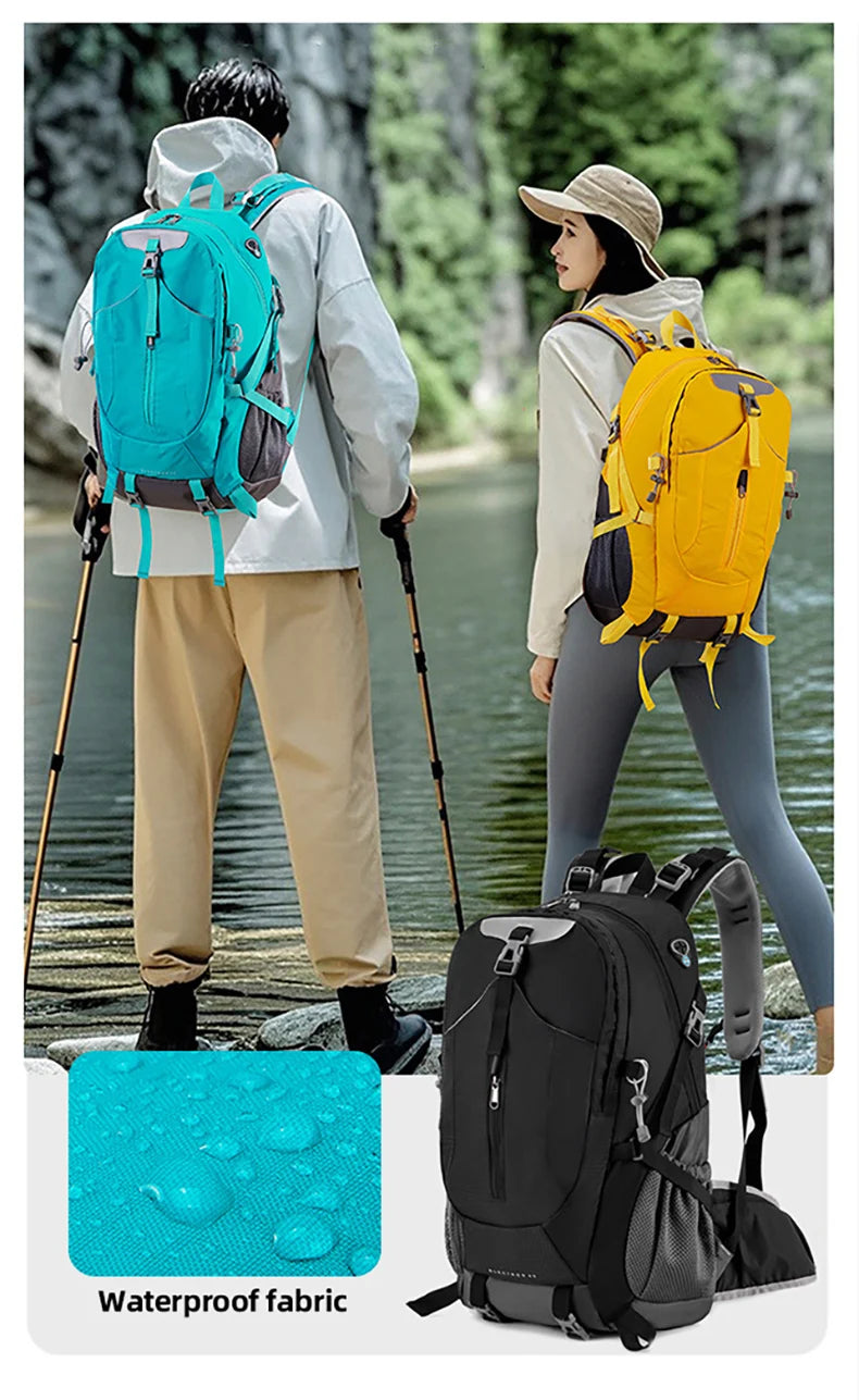 40l nylon hiking backpack with laptop compartment and multi pockets - product image