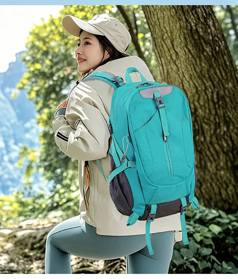 40l nylon hiking backpack with laptop compartment and multi pockets - product image