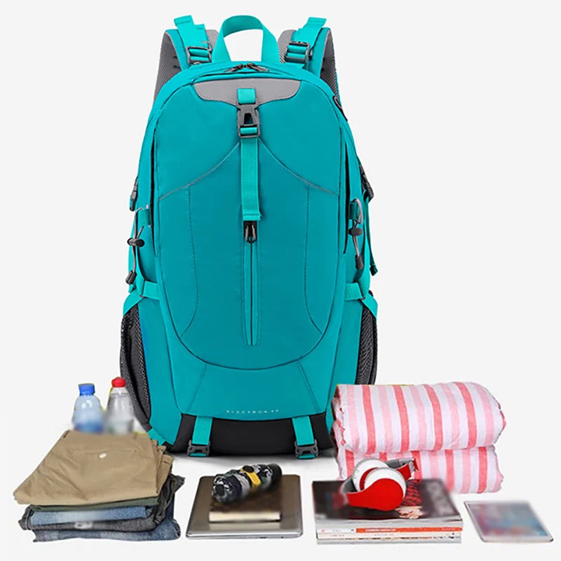 40l nylon hiking backpack with laptop compartment and multi pockets - product image
