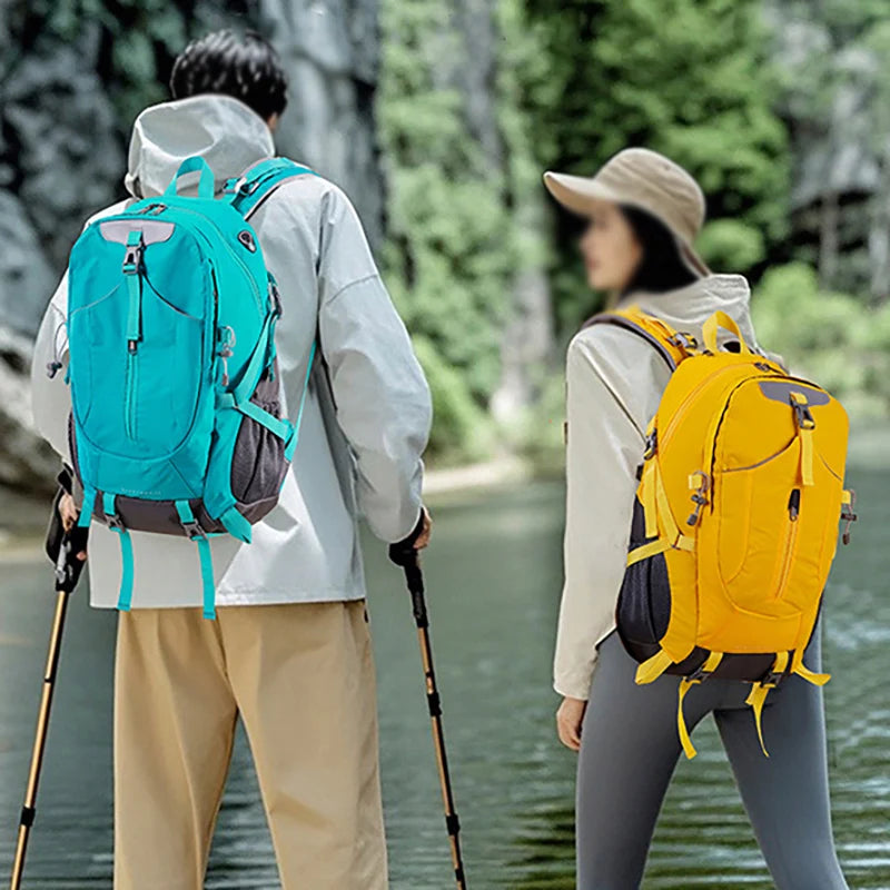 40l nylon hiking backpack with laptop compartment and multi pockets - product image