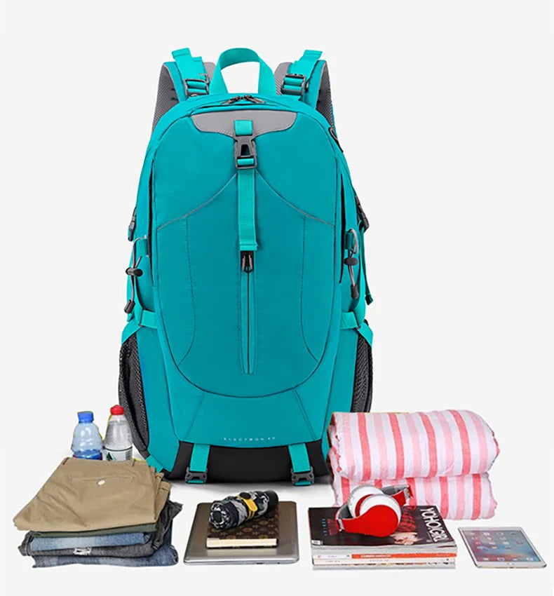 40l nylon hiking backpack with laptop compartment and multi pockets - product image