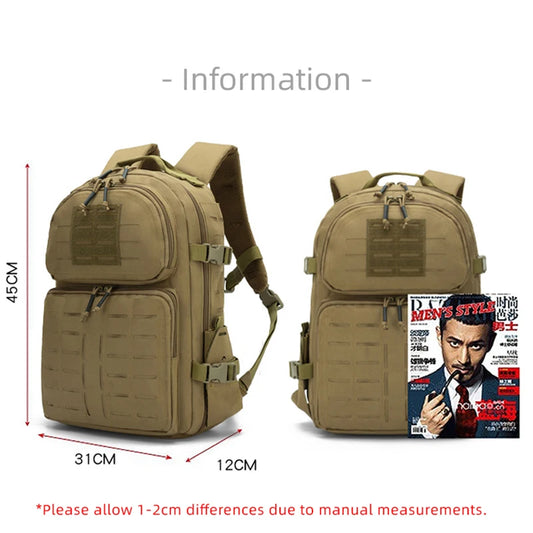 45l softback tactical nylon backpack with molle system, multi colors - product image