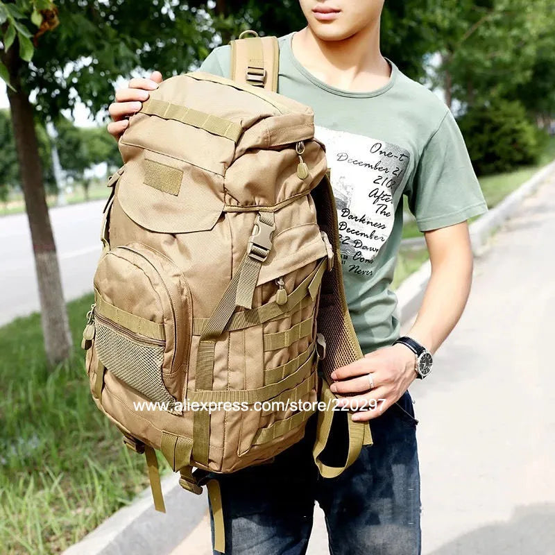 50l tactical internal frame molle backpack with waterproof oxford material - product image