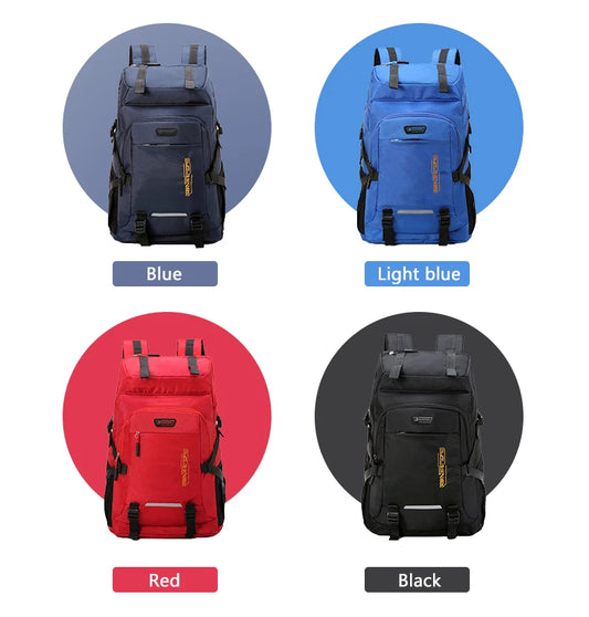 50l waterproof nylon tactical camping hiking backpack with multiple pockets - product image