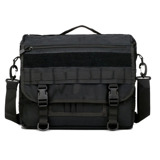 600d nylon tactical molle laptop messenger backpack with multiple compartments - product image