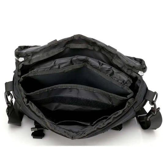 600d nylon tactical molle laptop messenger backpack with multiple compartments - product image