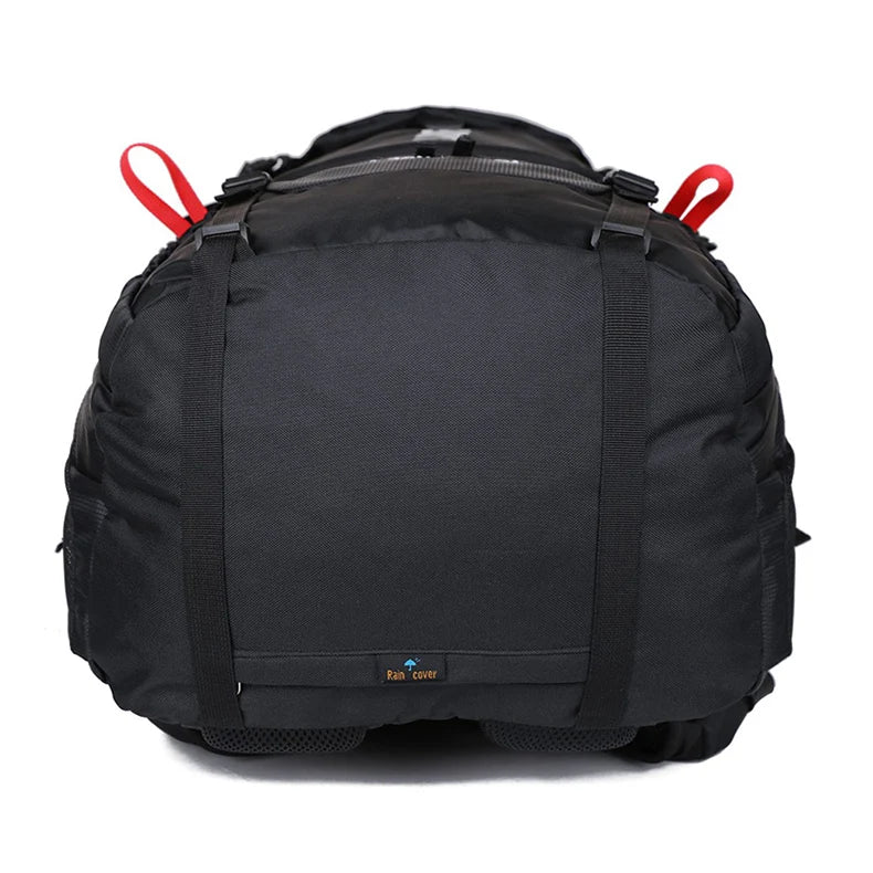 60l large capacity waterproof nylon camping backpack with rain cover - product image