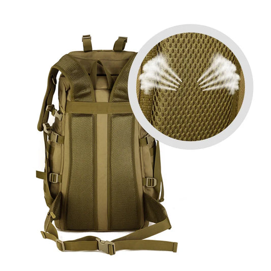 60l men's military tactical nylon backpack multifunctional outdoor rucksack - product image
