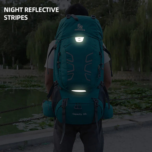 60l oxford mountaineering backpack with reflective stripe and detachable system - product image
