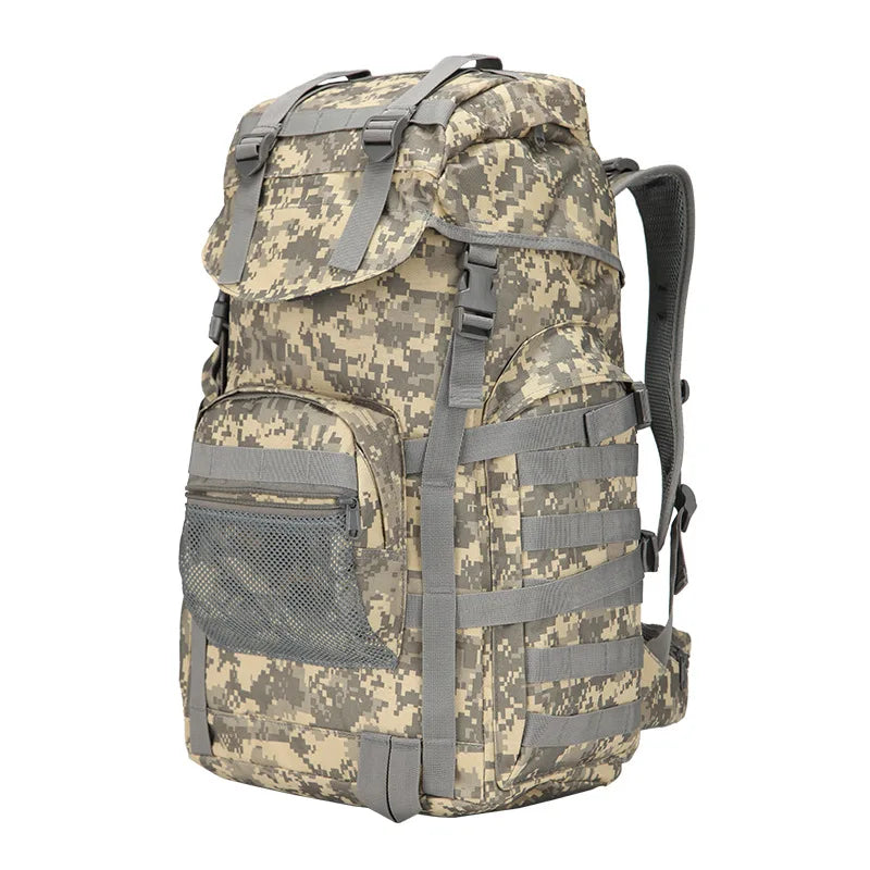 60l softback molle waterproof camping backpack with nylon material, multi colors - product image