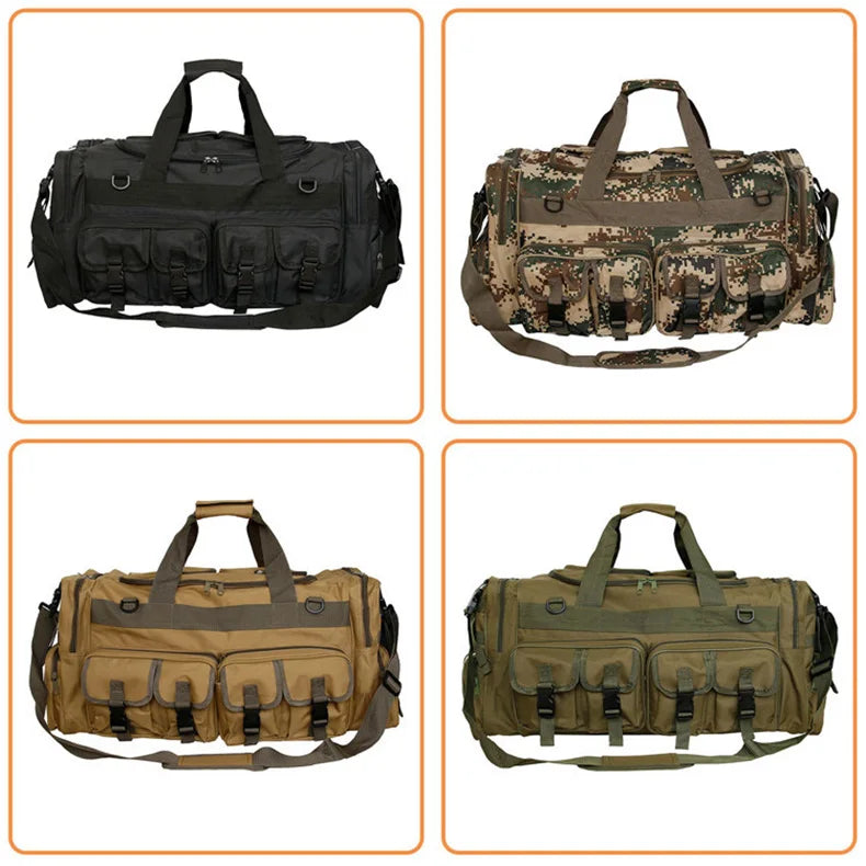 60l tactical nylon bag men's camo cs large capacity camping outdoor sports shoulder - product image