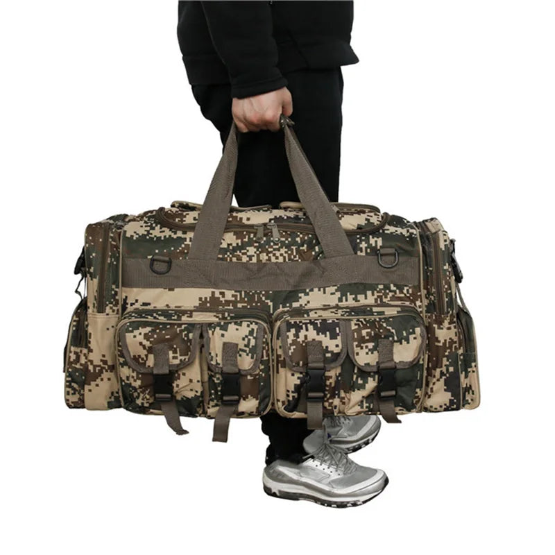 60l tactical nylon bag men's camo cs large capacity camping outdoor sports shoulder - product image