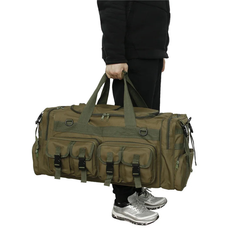 60l tactical nylon bag men's camo cs large capacity camping outdoor sports shoulder - product image