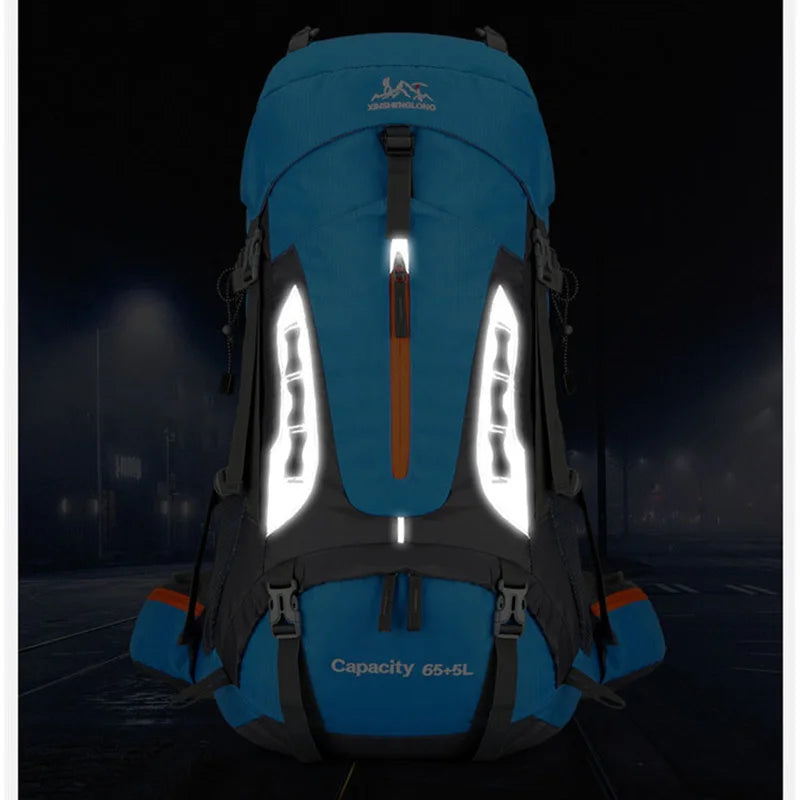 70l large capacity waterproof nylon camping backpack with multiple color options - product image