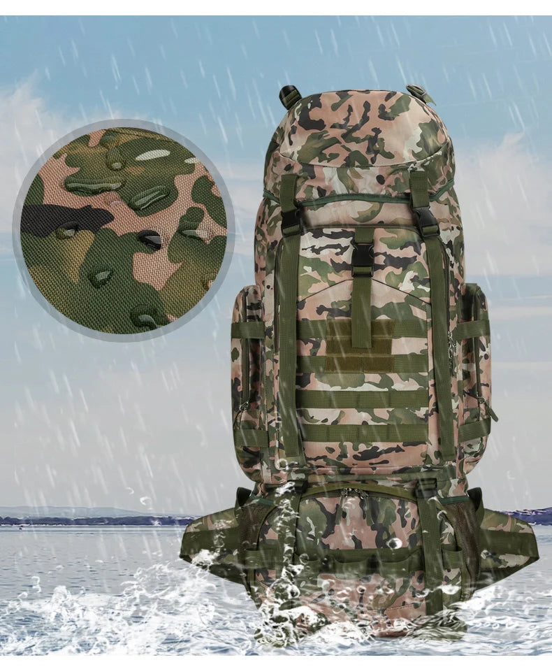 90l softback tactical molle climbing backpack with oxford material and multi-pockets - product image