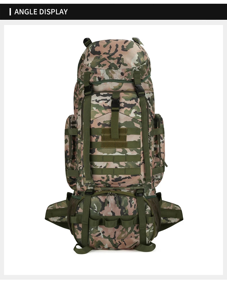 90l softback tactical molle climbing backpack with oxford material and multi-pockets - product image