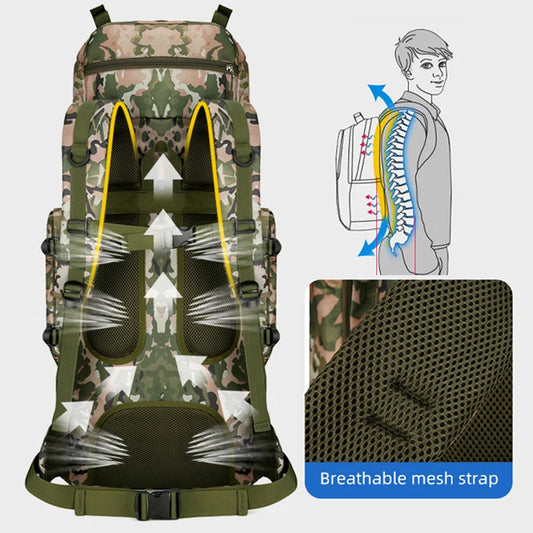 90l softback tactical molle climbing backpack with oxford material and multi-pockets - product image