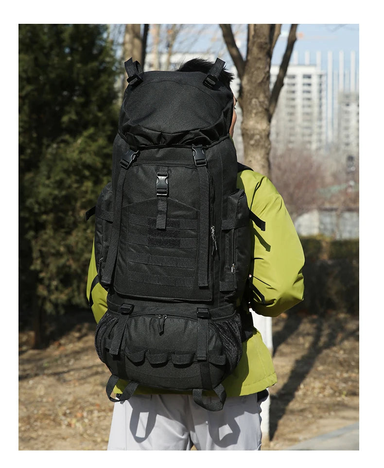 90l softback tactical molle climbing backpack with oxford material and multi-pockets - product image