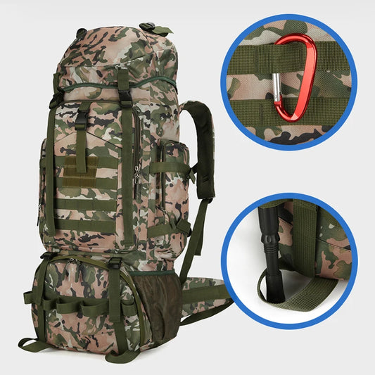 90l softback tactical molle climbing backpack with oxford material and multi-pockets - product image