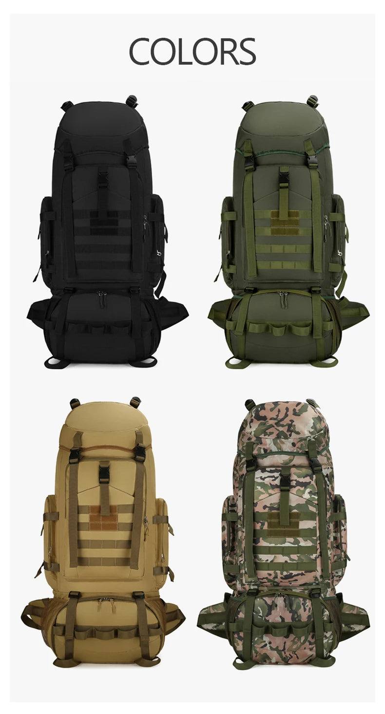 90l softback tactical molle climbing backpack with oxford material and multi-pockets - product image