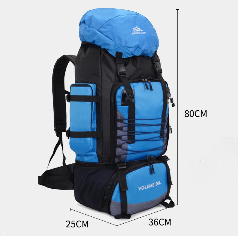 90l waterproof nylon tactical camping hiking climbing backpack - product image