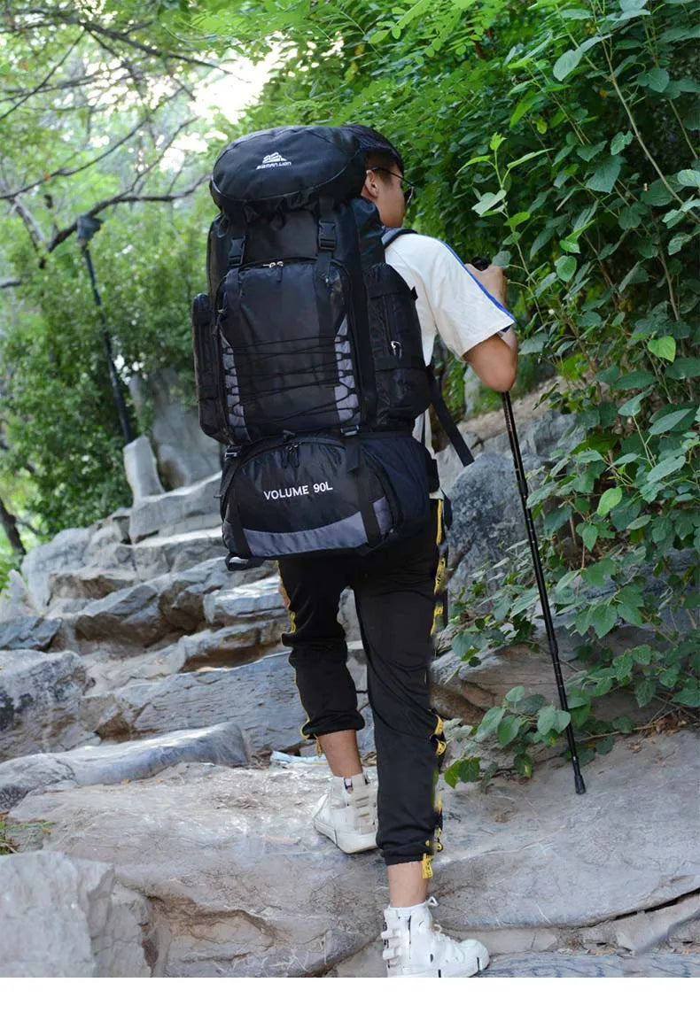 90l waterproof nylon tactical camping hiking climbing backpack - product image