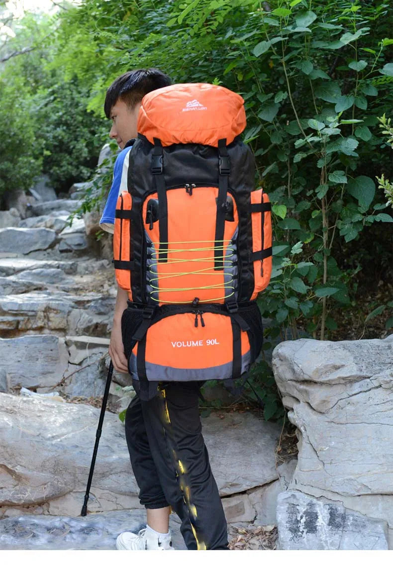 90l waterproof nylon tactical camping hiking climbing backpack - product image
