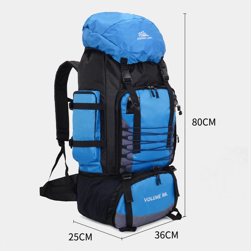 90l waterproof nylon tactical camping hiking climbing backpack - product image