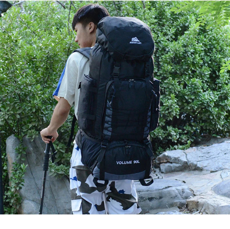 90l waterproof nylon tactical camping hiking climbing backpack - product image