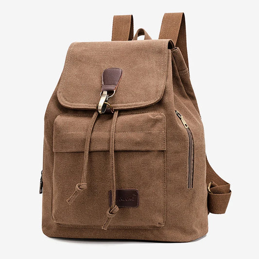 Canvas climbing backpack with laptop compartment and reinforced shoulder straps - product image