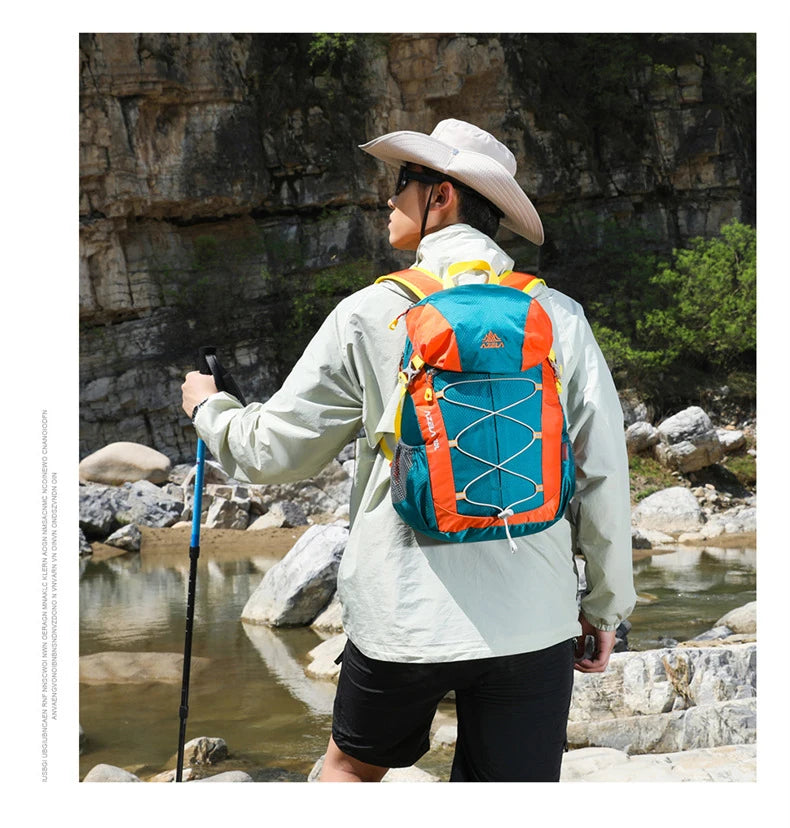 Climbing backpack with large capacity reflective stripe and lightweight nylon - product image