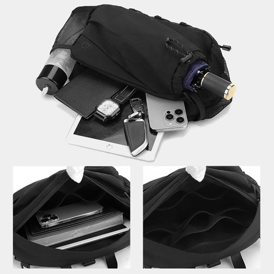 Climbing vest backpack nylon large storage reflective stripes detachable bag - product image