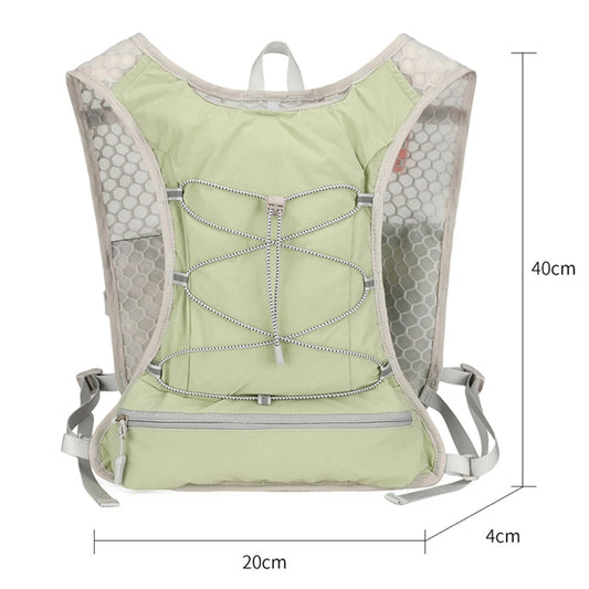 Cycling running hydration vest backpack with reflective strips and waist pockets - product image