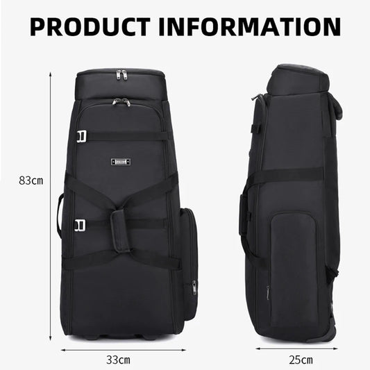 Durable oxford golf travel bag with wheels and multi-compartment storage - product image