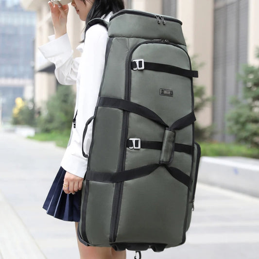 Durable oxford golf travel bag with wheels and multi-compartment storage - product image