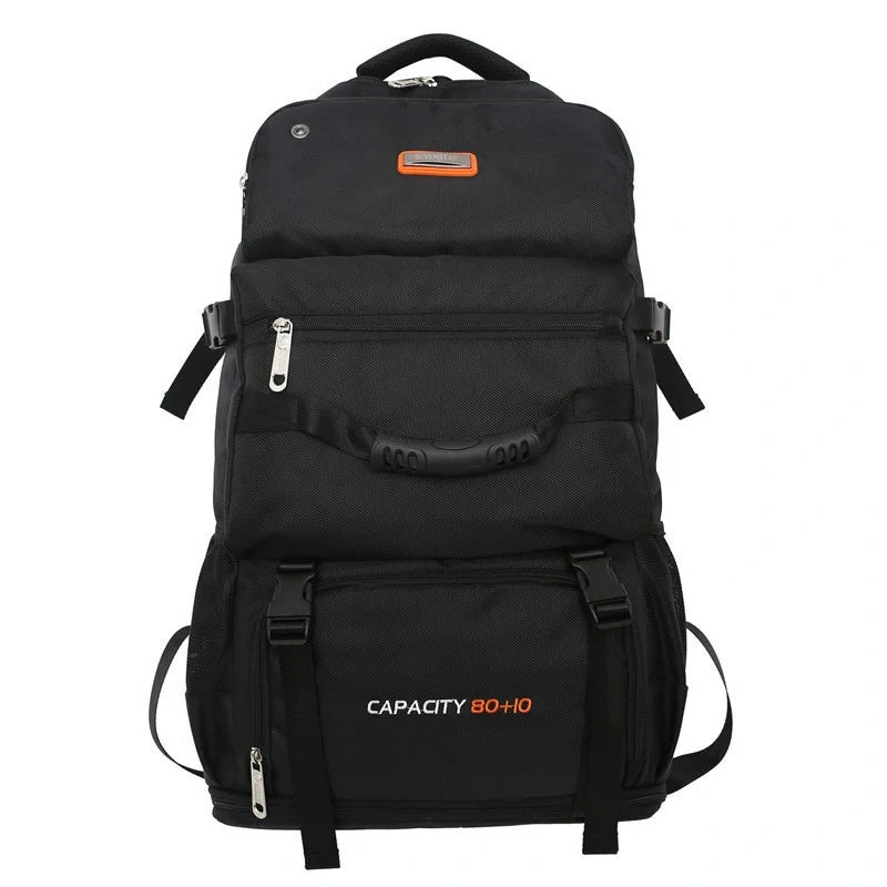 Expandable 60L-80L Softback Nylon Travel Backpack, Multiple Colors