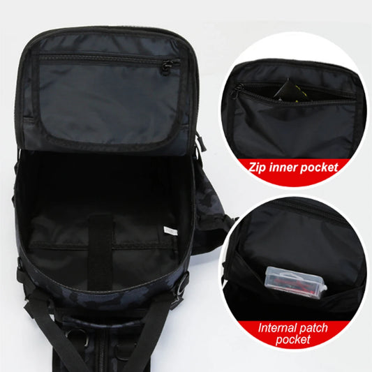 Fishing tactical backpack with molle system and fishing rod holder nylon - product image