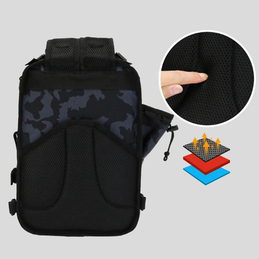Fishing tactical backpack with molle system and fishing rod holder nylon - product image