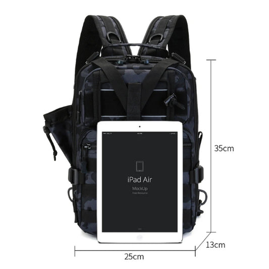 Fishing tactical backpack with molle system and fishing rod holder nylon - product image