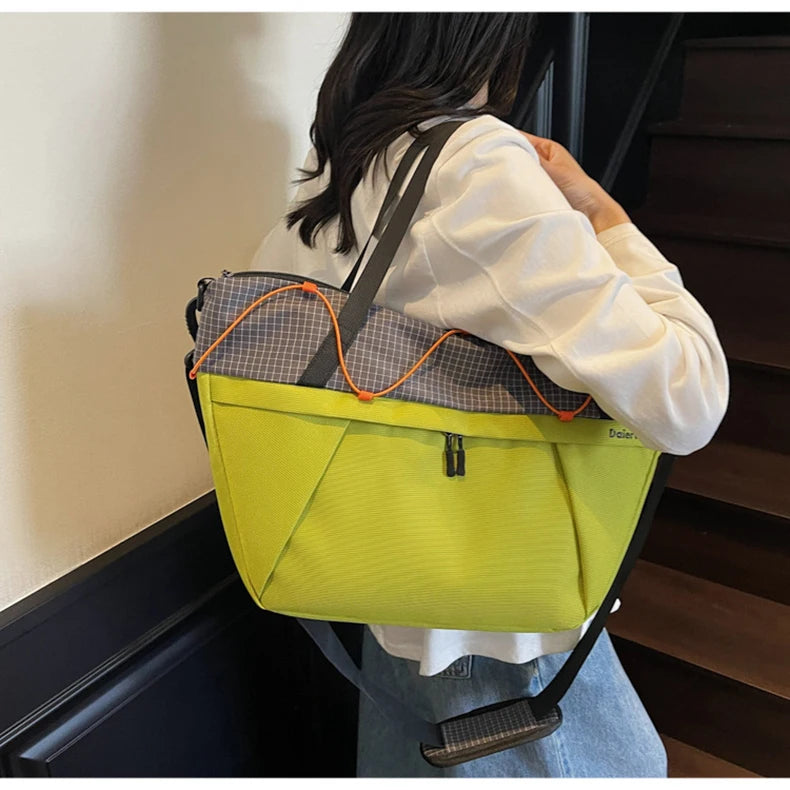 Fitness nylon yoga bag dry wet separation large capacity shoulder tote bag - product image