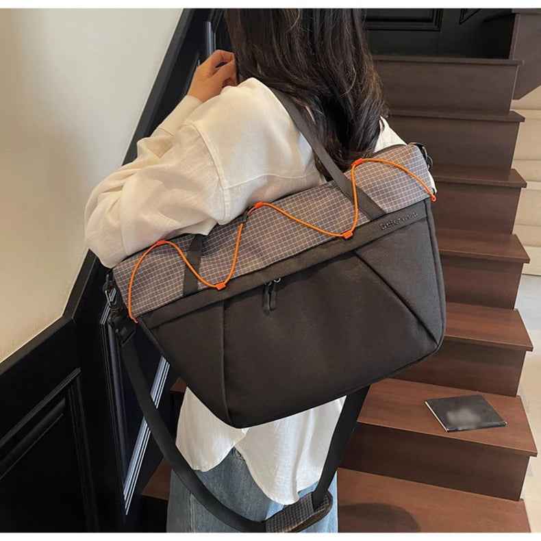 Fitness nylon yoga bag dry wet separation large capacity shoulder tote bag - product image