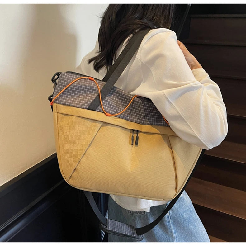 Fitness nylon yoga bag dry wet separation large capacity shoulder tote bag - product image