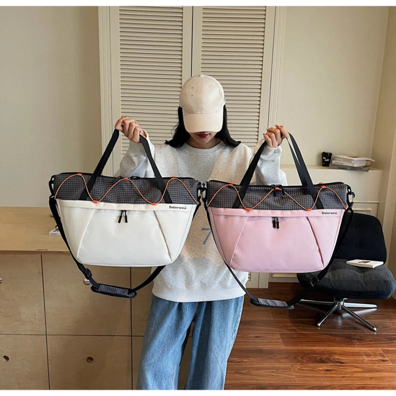 Fitness nylon yoga bag dry wet separation large capacity shoulder tote bag - product image