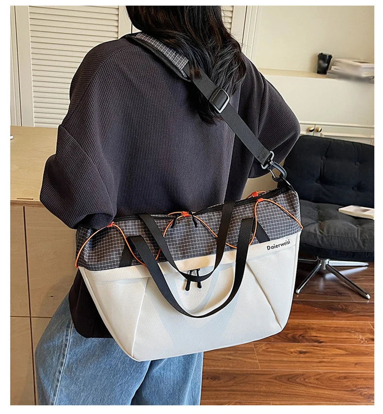 Fitness nylon yoga bag dry wet separation large capacity shoulder tote bag - product image