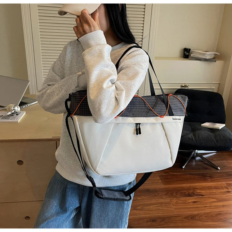 Fitness nylon yoga bag dry wet separation large capacity shoulder tote bag - product image