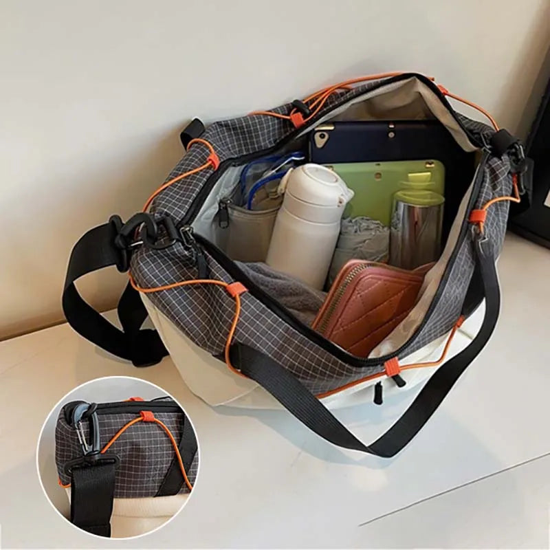 Fitness nylon yoga bag dry wet separation large capacity shoulder tote bag - product image
