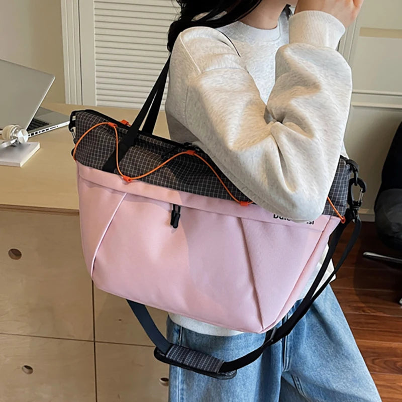 Fitness nylon yoga bag dry wet separation large capacity shoulder tote bag - product image