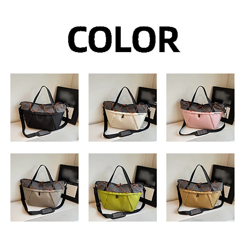 Fitness nylon yoga bag dry wet separation large capacity shoulder tote bag - product image