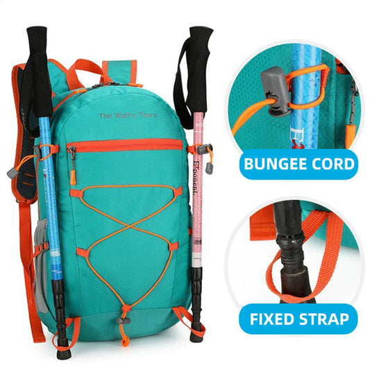 Foldable climbing backpack large capacity lightweight multipocket outdoor nylon - product image