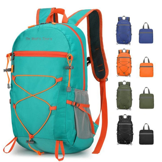 Foldable climbing backpack large capacity lightweight multipocket outdoor nylon - product image